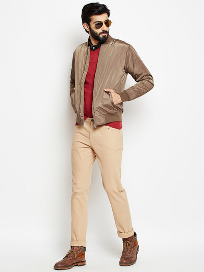 Brown Jacket-Mens Jackets-Crimsoune Club