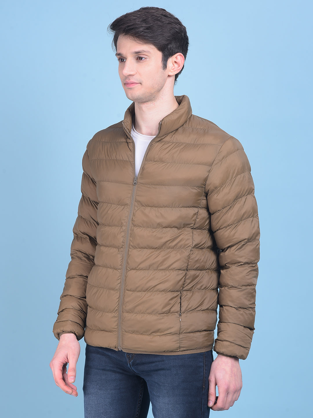 Puffer Jacket in Copper Color-Men Jacket-Crimsoune Club