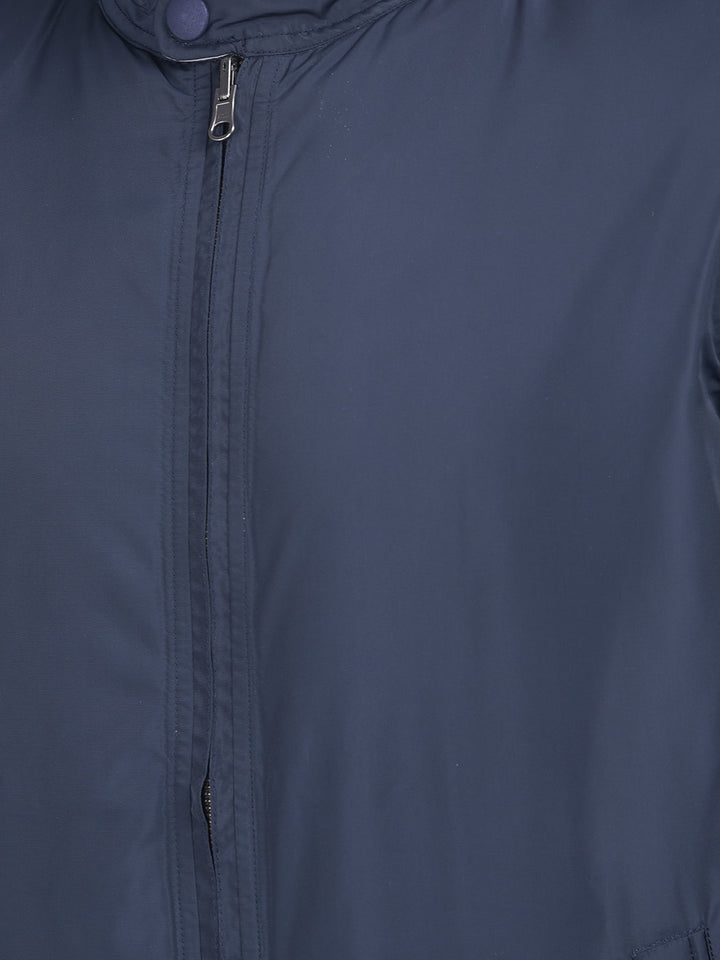 Navy Blue Reversible Bomber Jacket-Men Jackets-Crimsoune Club