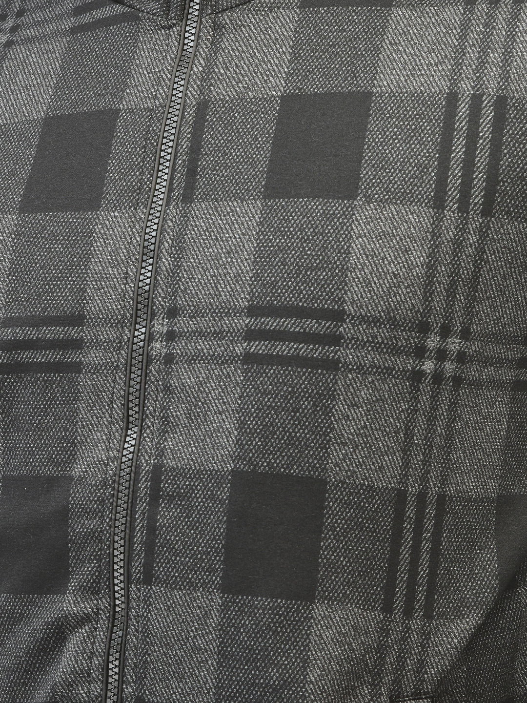 Black Checked Bomber Jacket-Men Jackets-Crimsoune Club