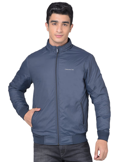 Navy Blue Bomber Jacket-Men Jackets-Crimsoune Club