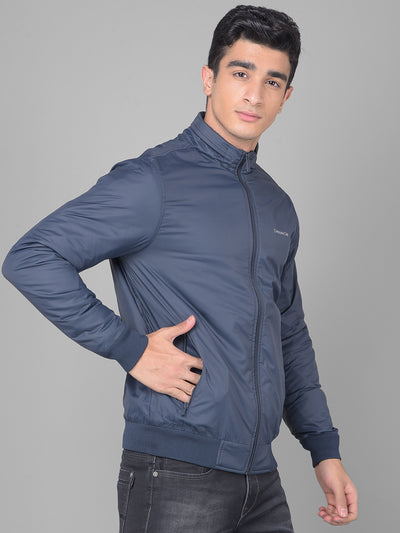 Navy Blue Bomber Jacket-Men Jackets-Crimsoune Club