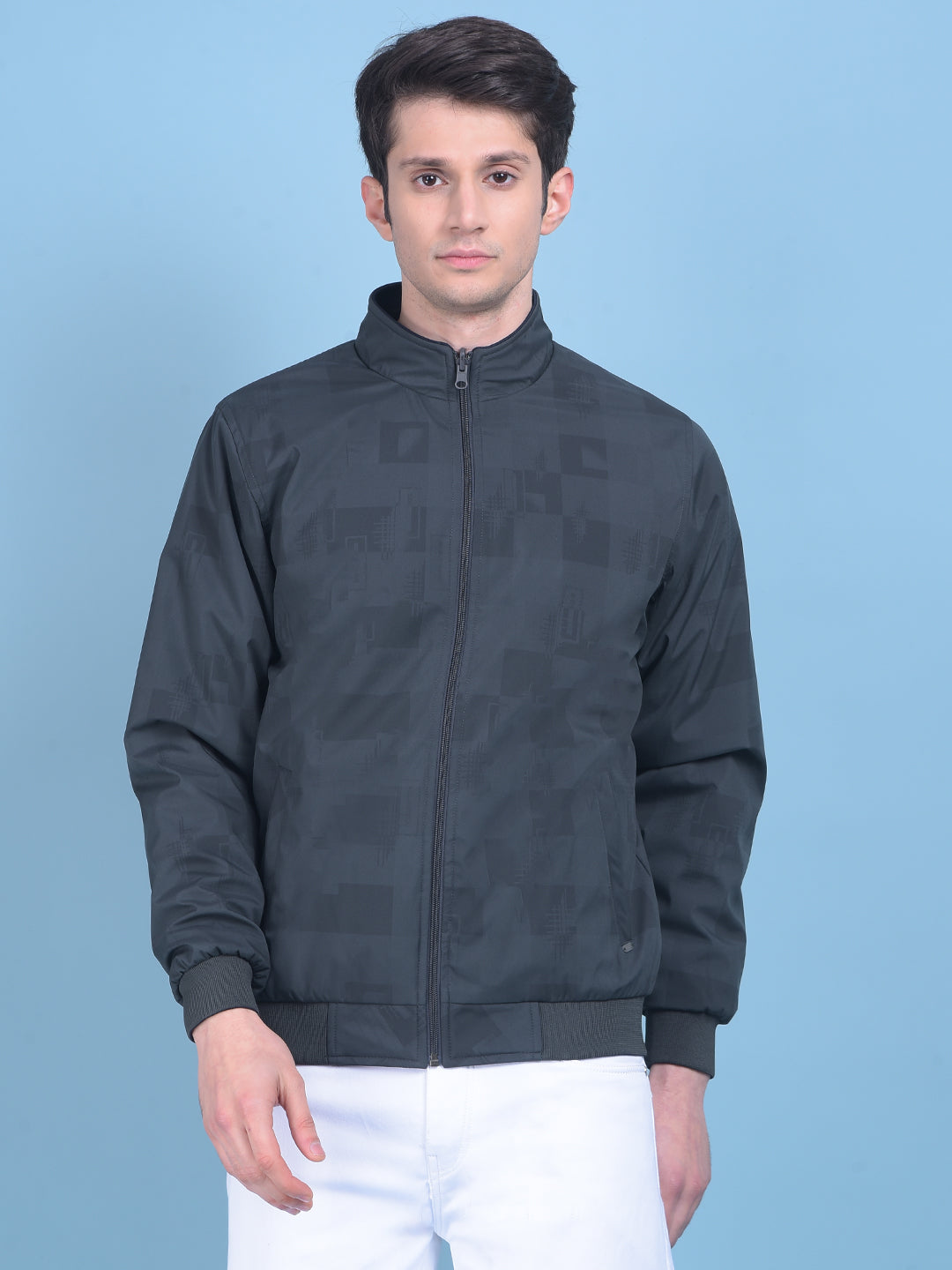 Green Printed Jacket-Men Jackets-Crimsoune Club