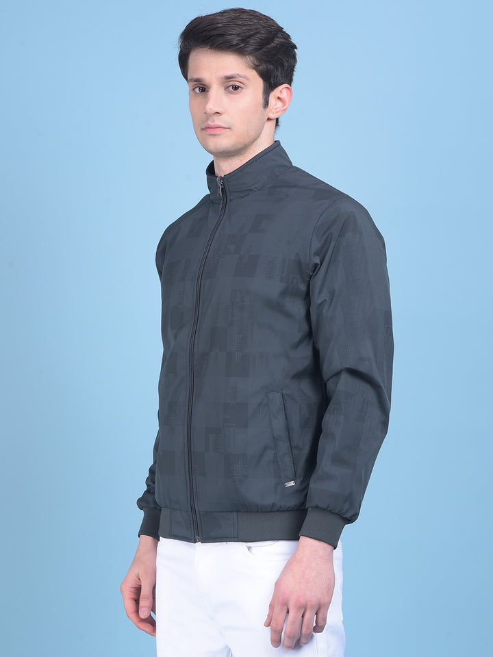 Green Printed Jacket-Men Jackets-Crimsoune Club