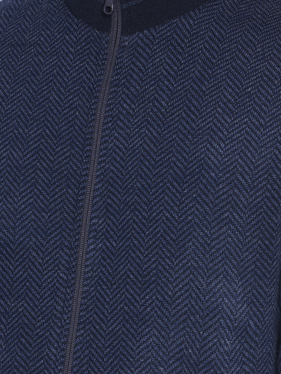 Navy Blue Checked Jacket-Men Jackets-Crimsoune Club