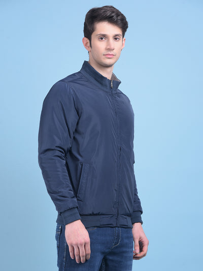 Navy Blue Reversible Jacket-Men Jackets-Crimsoune Club