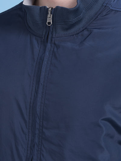 Navy Blue Reversible Jacket-Men Jackets-Crimsoune Club
