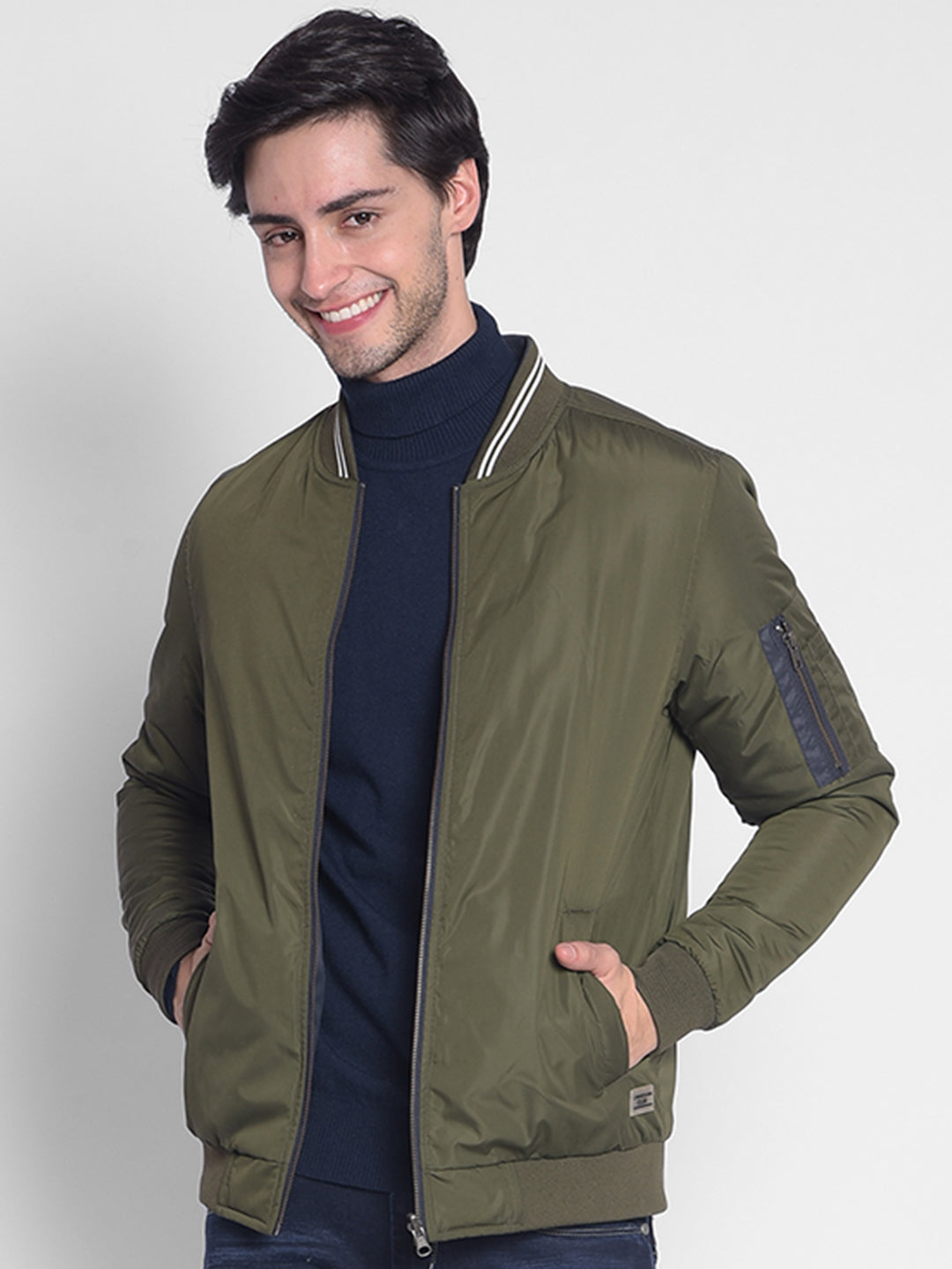 Olive Reversible Jacket-Men Jackets-Crimsoune Club