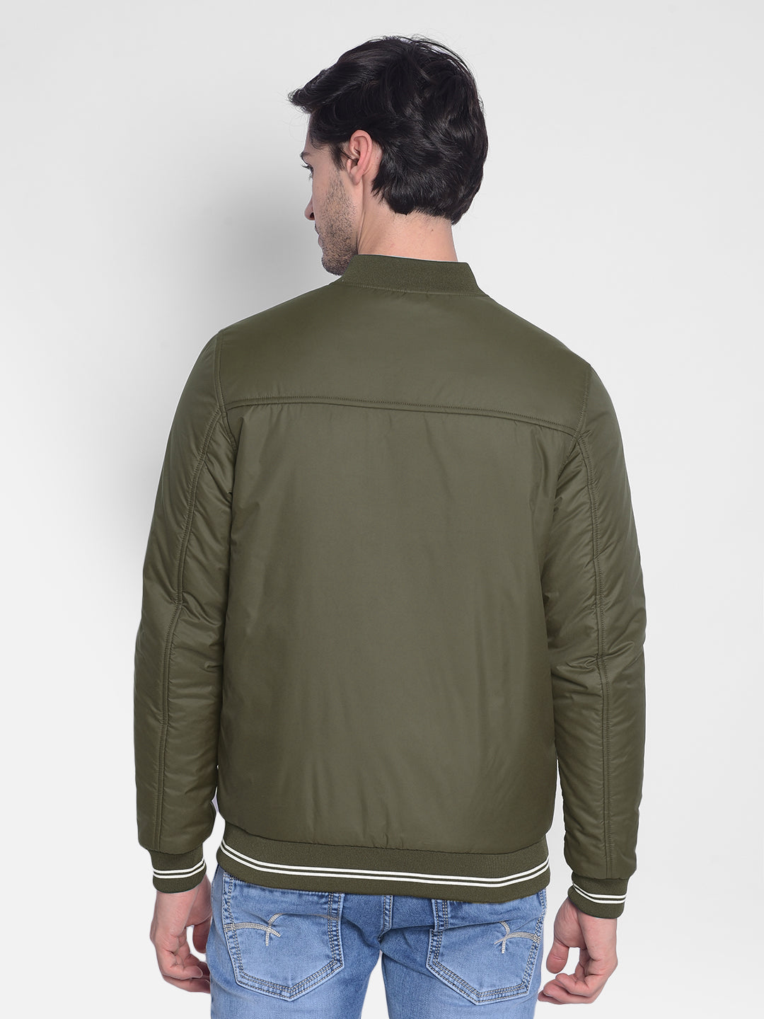 Olive Reversible Jacket-Men Jackets-Crimsoune Club