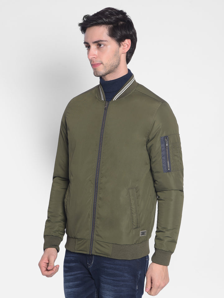 Olive Reversible Jacket-Men Jackets-Crimsoune Club