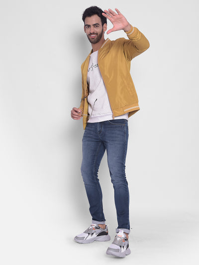 Yellow Bomber Jacket-Men Jackets-Crimsoune Club