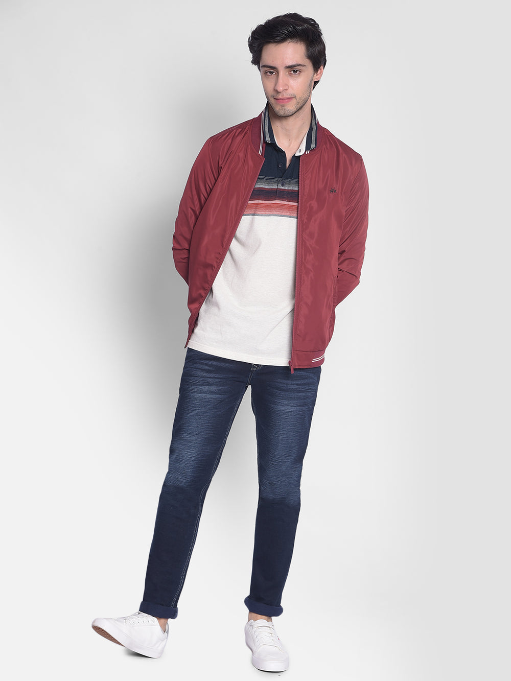 Maroon Bomber Jacket-Men Jackets-Crimsoune Club