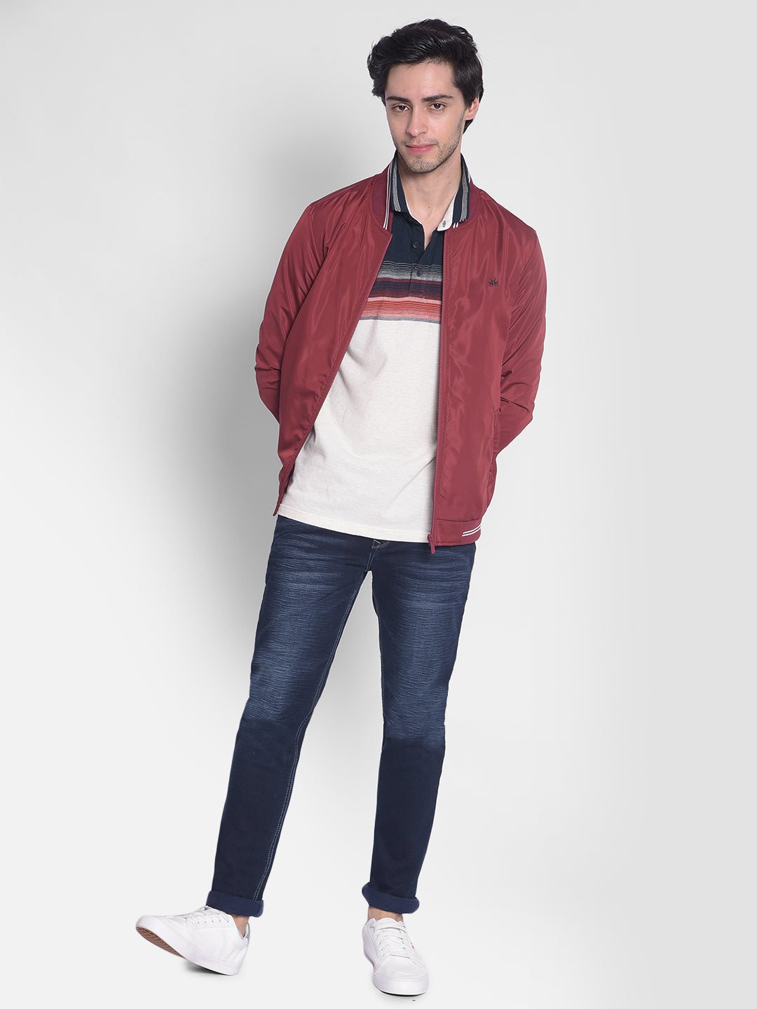 Maroon Bomber Jacket-Men Jackets-Crimsoune Club