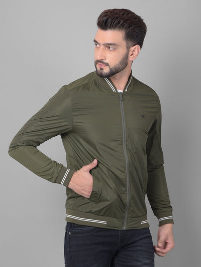 Olive Bomber Jacket-Men Jackets-Crimsoune Club