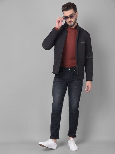 Black Puffer Jacket-Men Jackets-Crimsoune Club