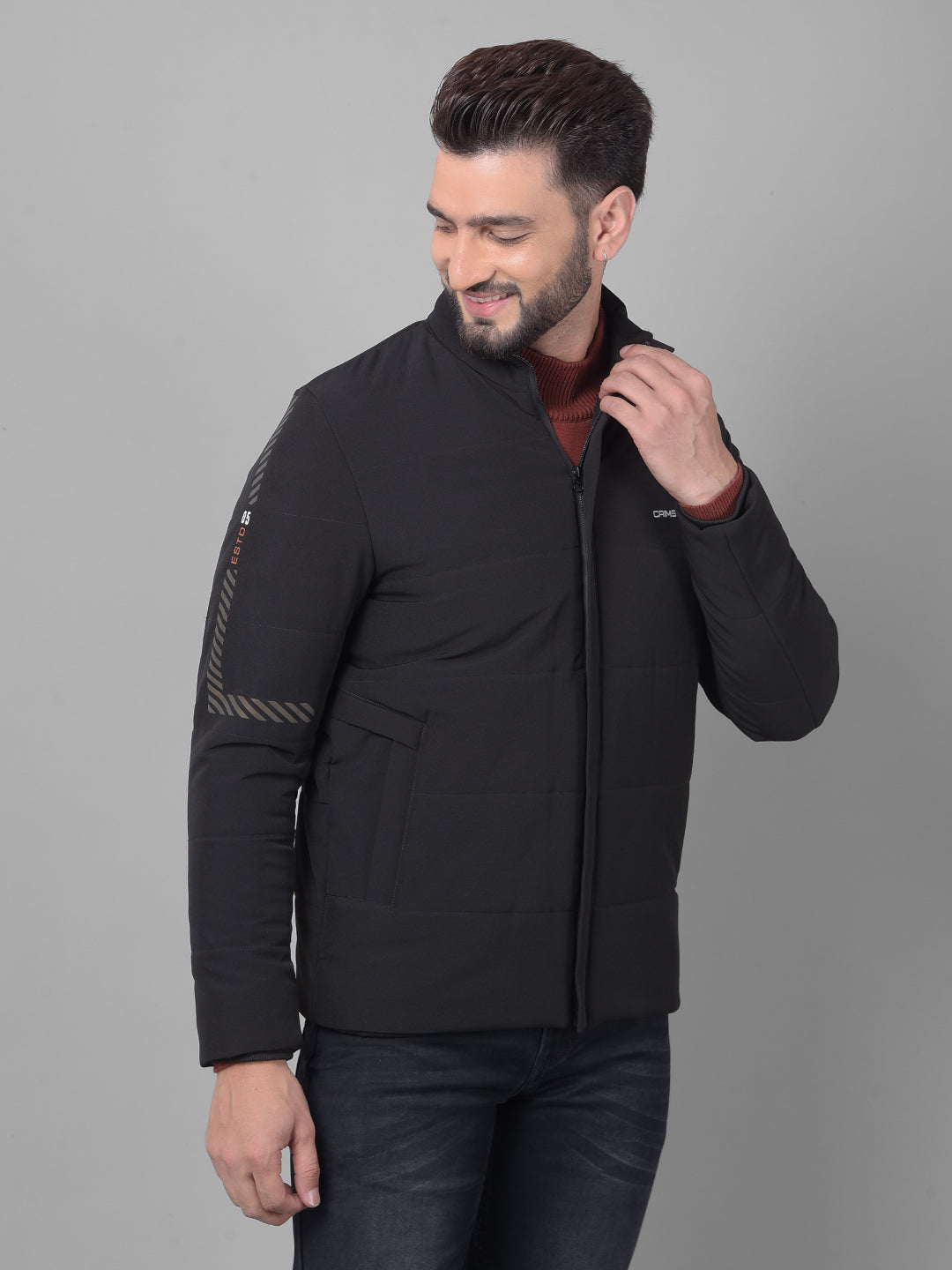 Black Puffer Jacket-Men Jackets-Crimsoune Club