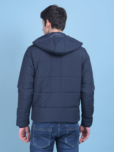 Navy Blue Puffer Jacket-Men Jackets-Crimsoune Club