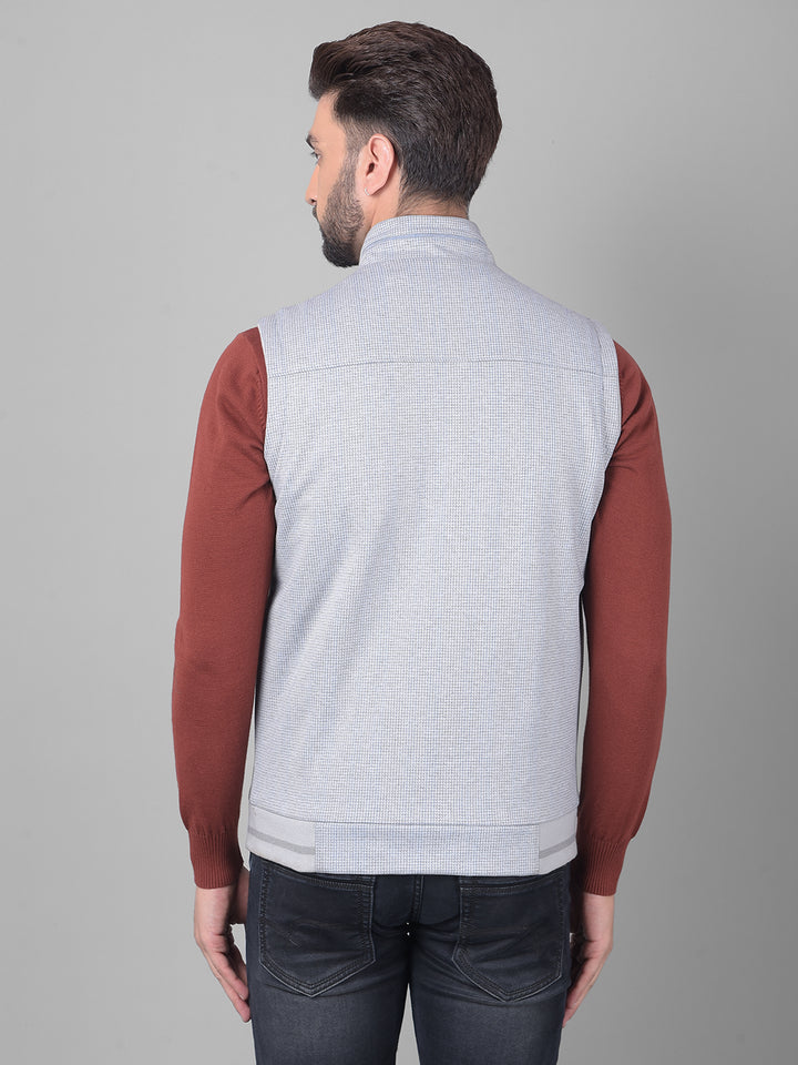 Grey Sleeveless Jacket-Men Jackets-Crimsoune Club