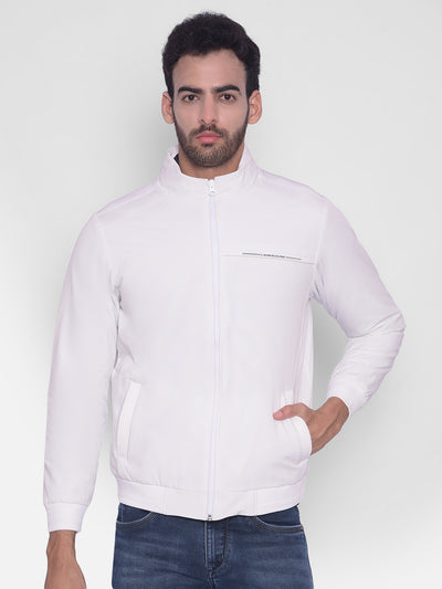 White Bomber Jacket-Men Jackets-Crimsoune Club