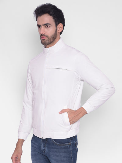 White Bomber Jacket-Men Jackets-Crimsoune Club