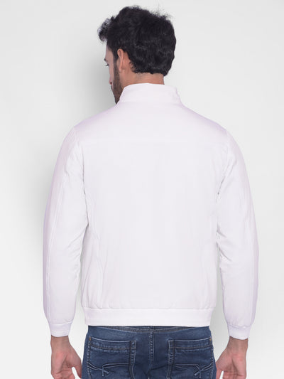 White Bomber Jacket-Men Jackets-Crimsoune Club