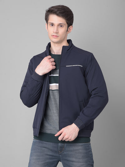 Navy Blue Sporty Jacket-Men Jackets-Crimsoune Club