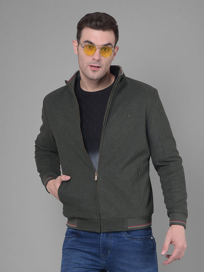 Olive Bomber Jacket-Men Jackets-Crimsoune Club