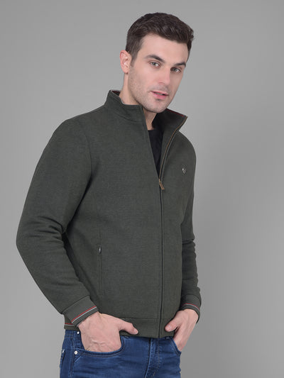 Olive Bomber Jacket-Men Jackets-Crimsoune Club