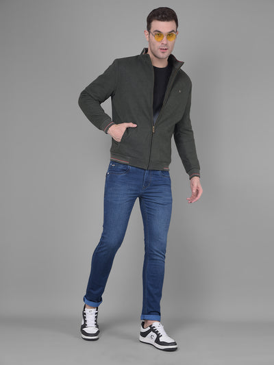 Olive Bomber Jacket-Men Jackets-Crimsoune Club