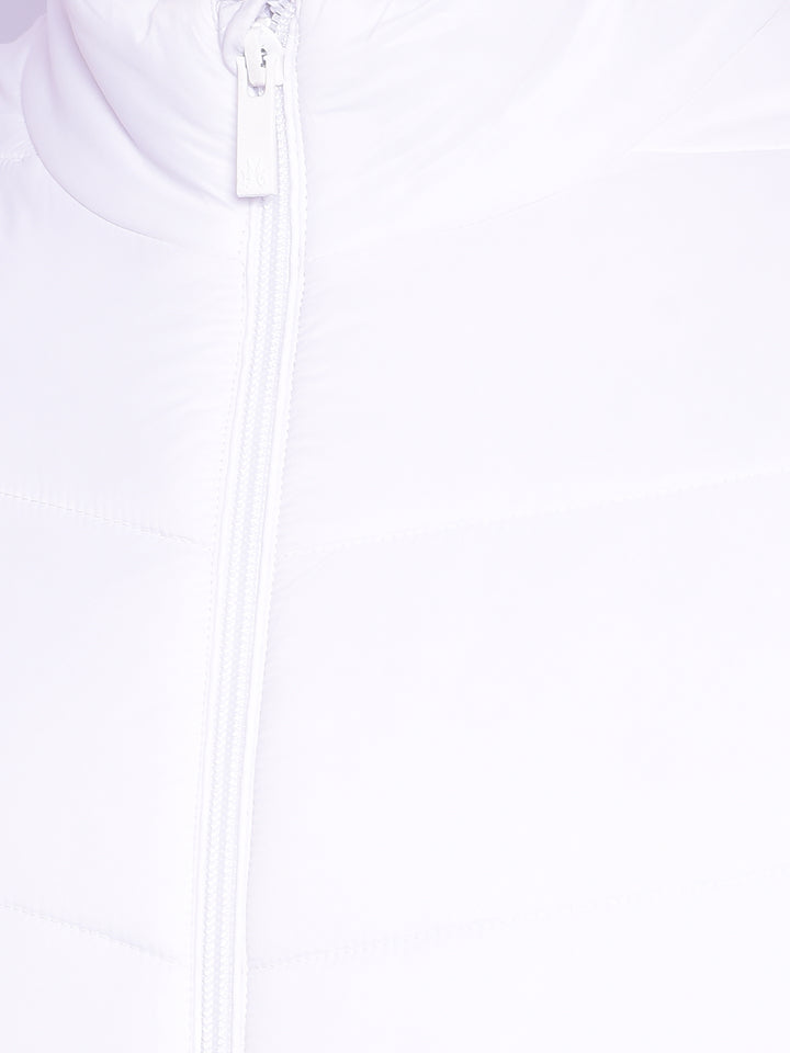 White Puffer Sleeveless Jacket-Men Jackets-Crimsoune Club