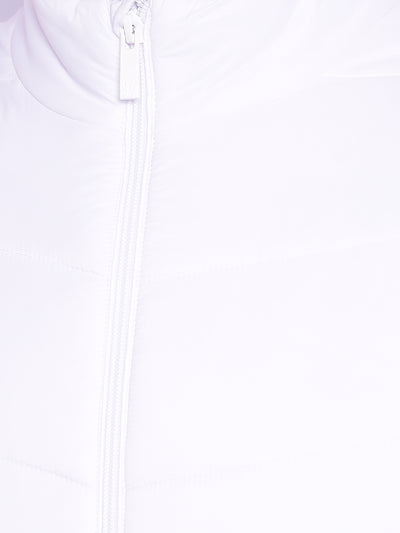 White Puffer Sleeveless Jacket-Men Jackets-Crimsoune Club