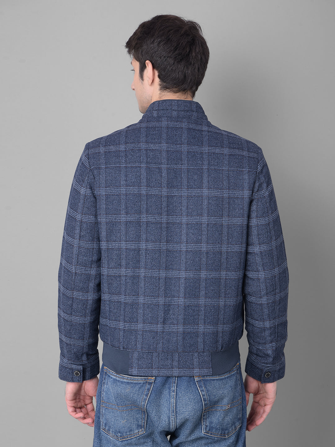 ゆ　blue check tweed jacket Royal Blue Tweed Checkered Blazer | Hamercop
