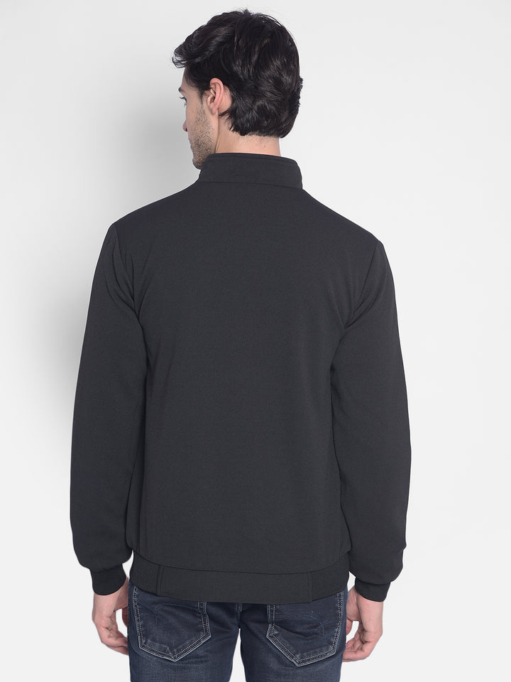 Black Bomber Jacket-Men Jackets-Crimsoune Club