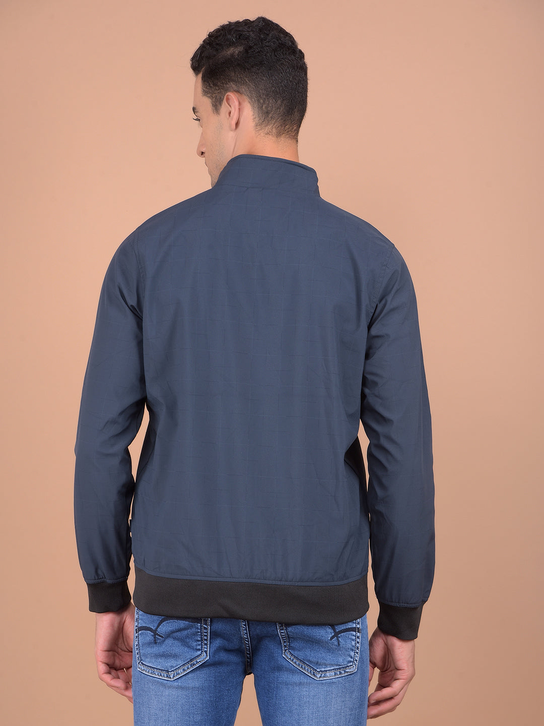 Navy Blue Bomber Jacket-Men Jackets-Crimsoune Club