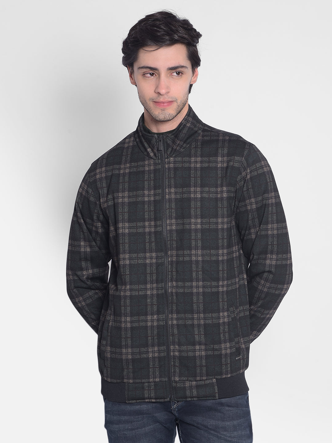 Black Checked Jacket-Men Jackets-Crimsoune Club