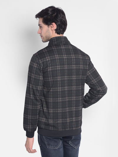 Black Checked Jacket-Men Jackets-Crimsoune Club