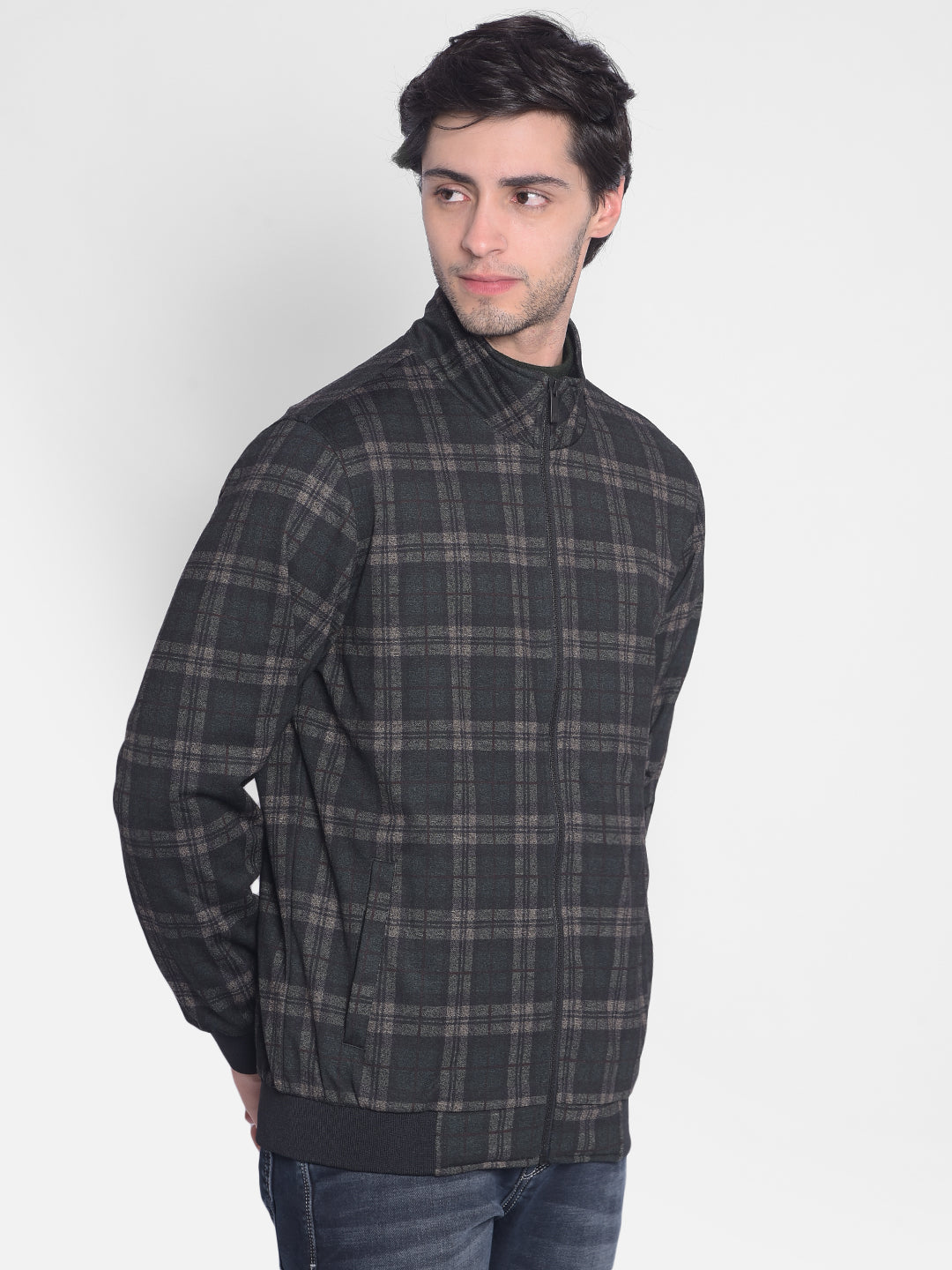 Black Checked Jacket-Men Jackets-Crimsoune Club