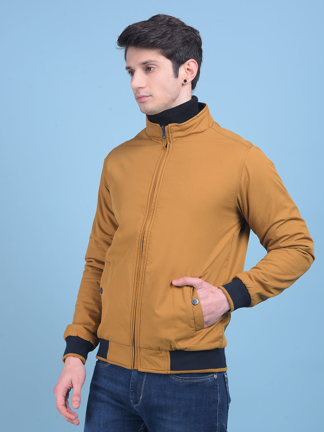 Mustard Reversible Jacket-Men Jackets-Crimsoune Club