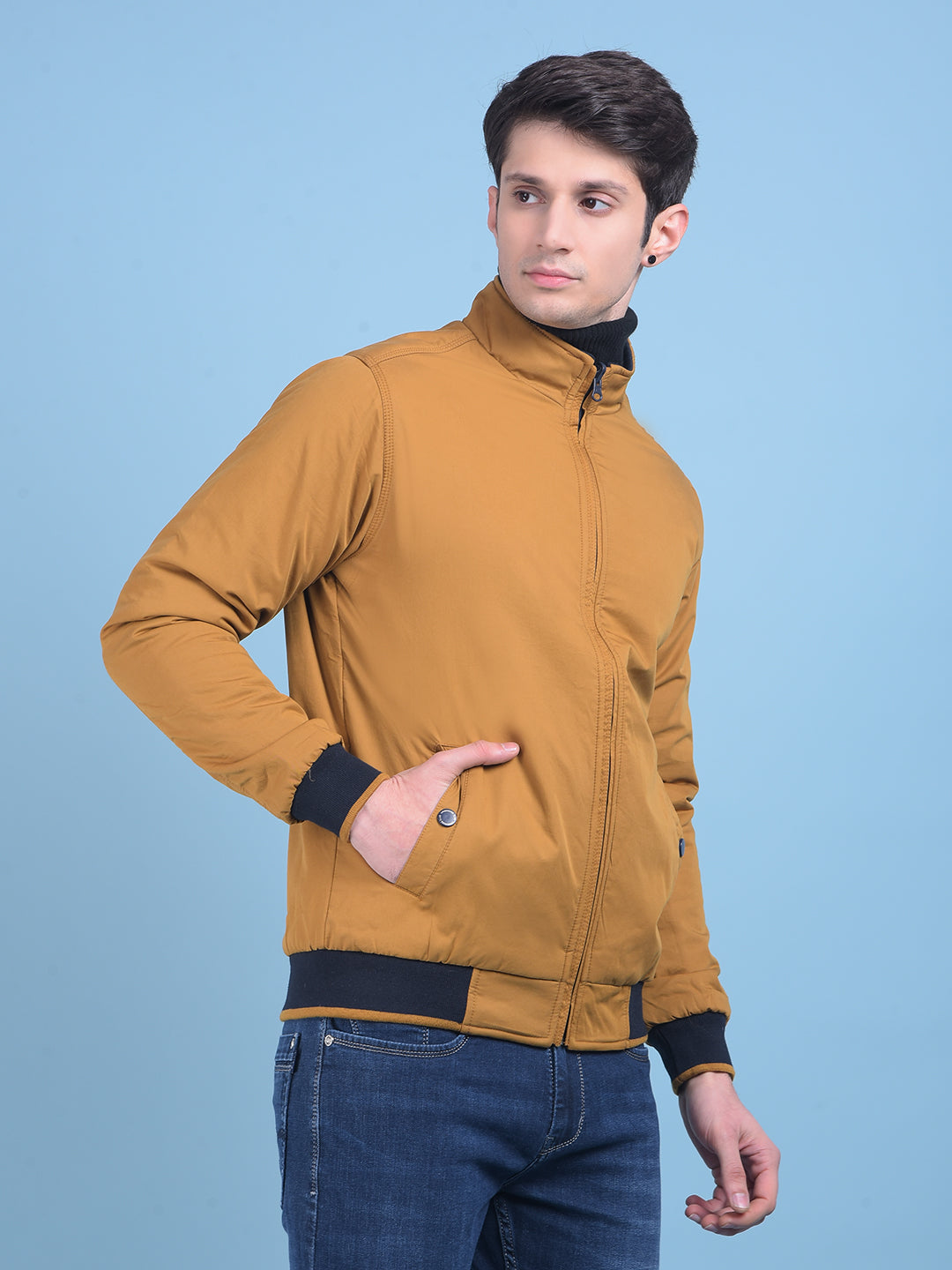 Mustard Reversible Jacket-Men Jackets-Crimsoune Club