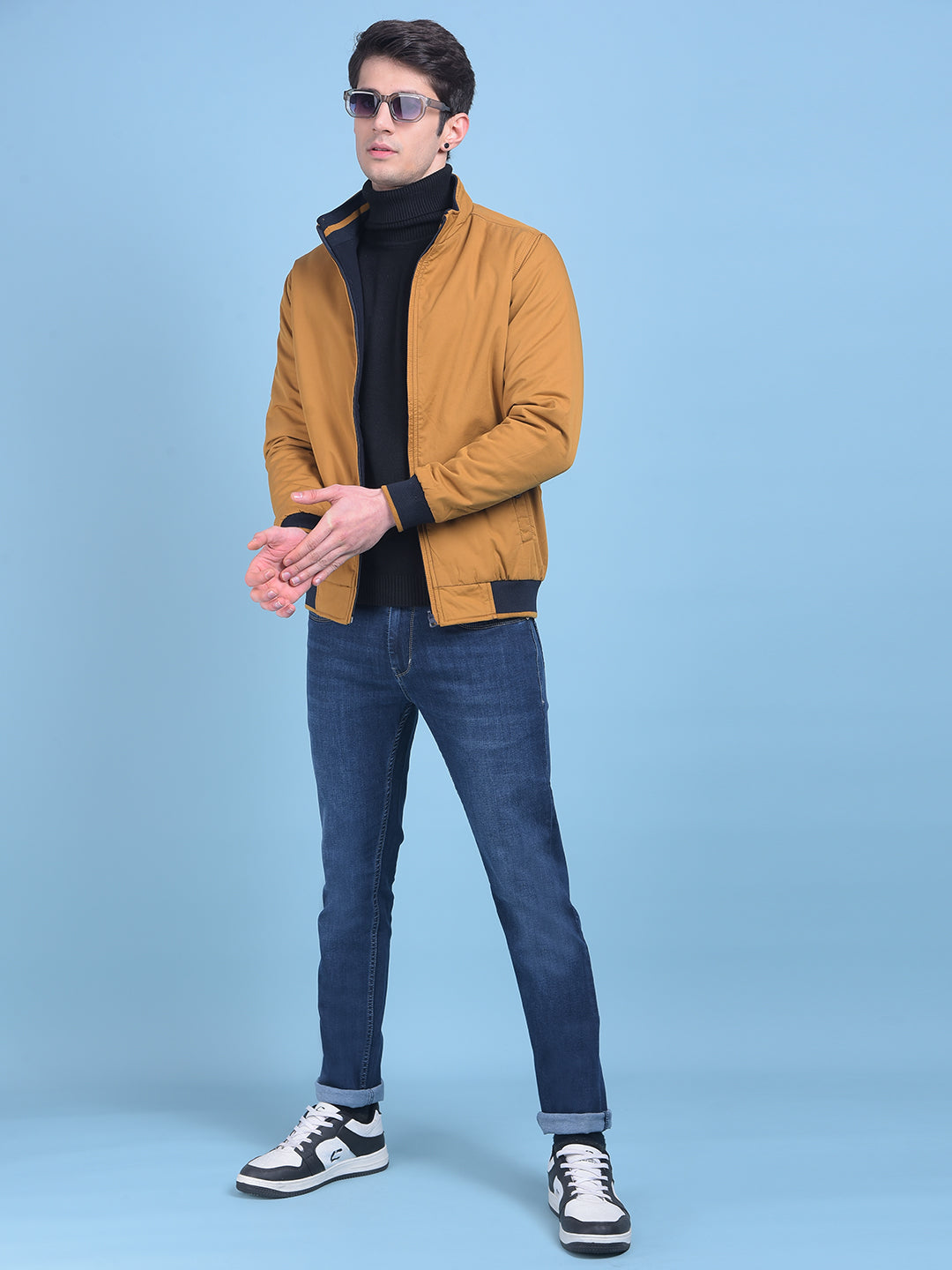 Mustard Reversible Jacket-Men Jackets-Crimsoune Club