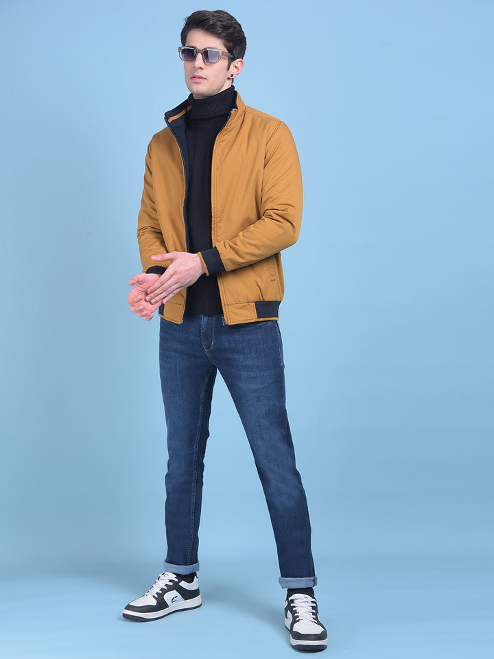 Mustard Reversible Jacket-Men Jackets-Crimsoune Club