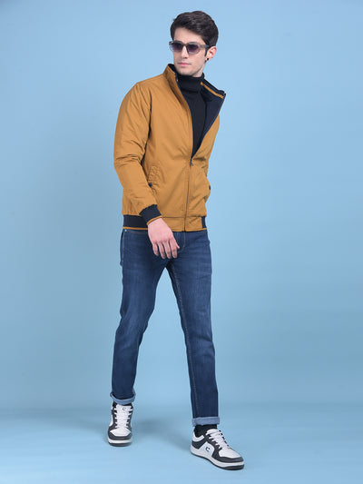 Mustard Reversible Jacket-Men Jackets-Crimsoune Club