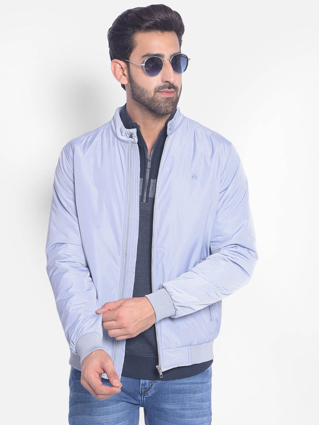 Blue Bomber Jacket-Men Jackets-Crimsoune Club