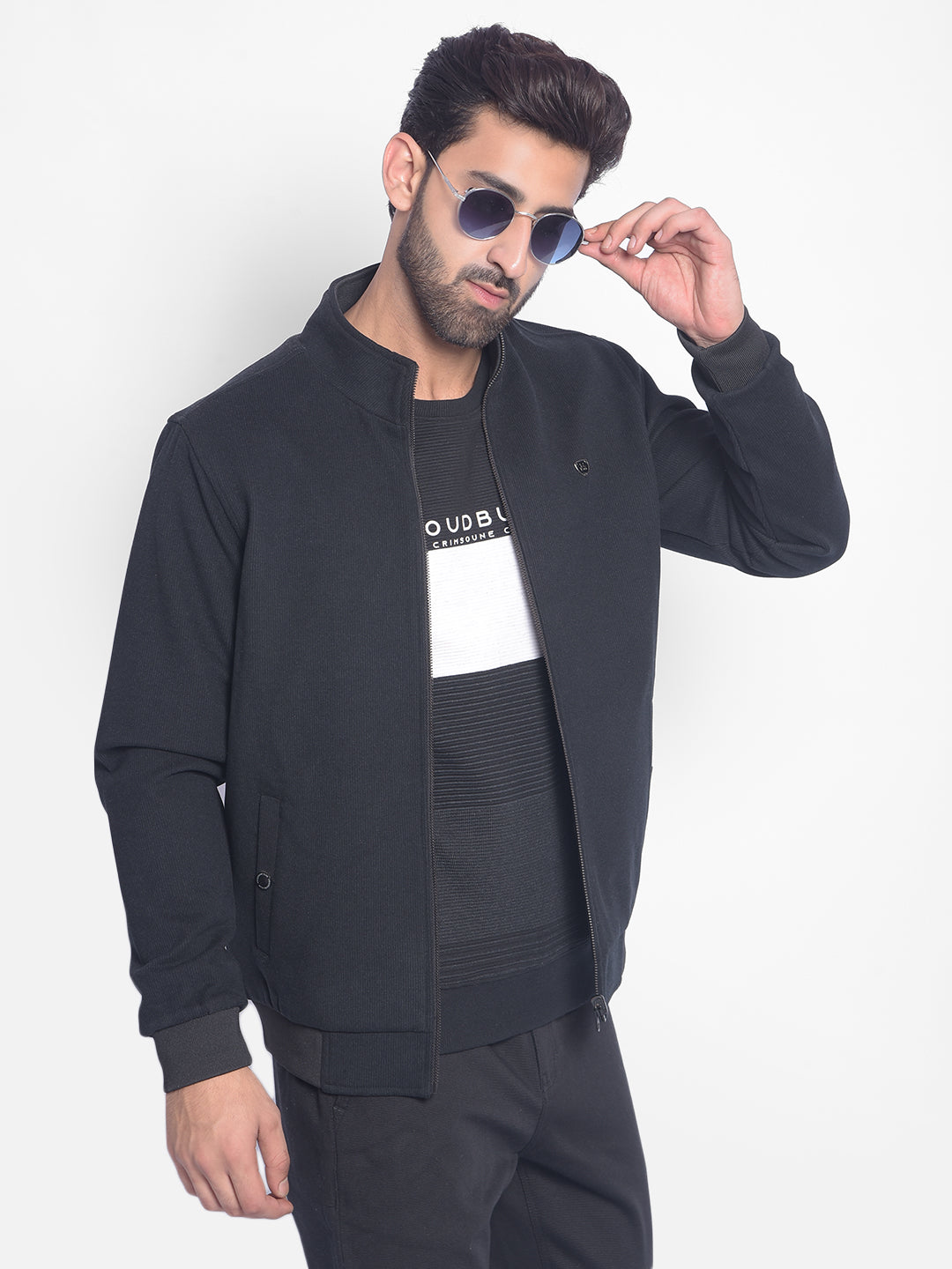 Black Reversible Jacket-Men Jackets-Crimsoune Club