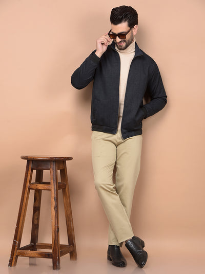 Black Bomber Jacket-Men Jackets-Crimsoune Club