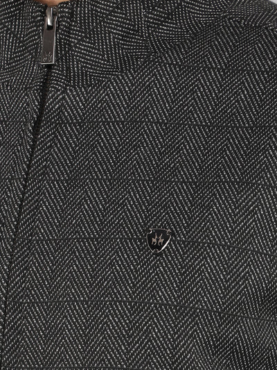 Black Checkered Jacket-Men Jackets-Crimsoune Club