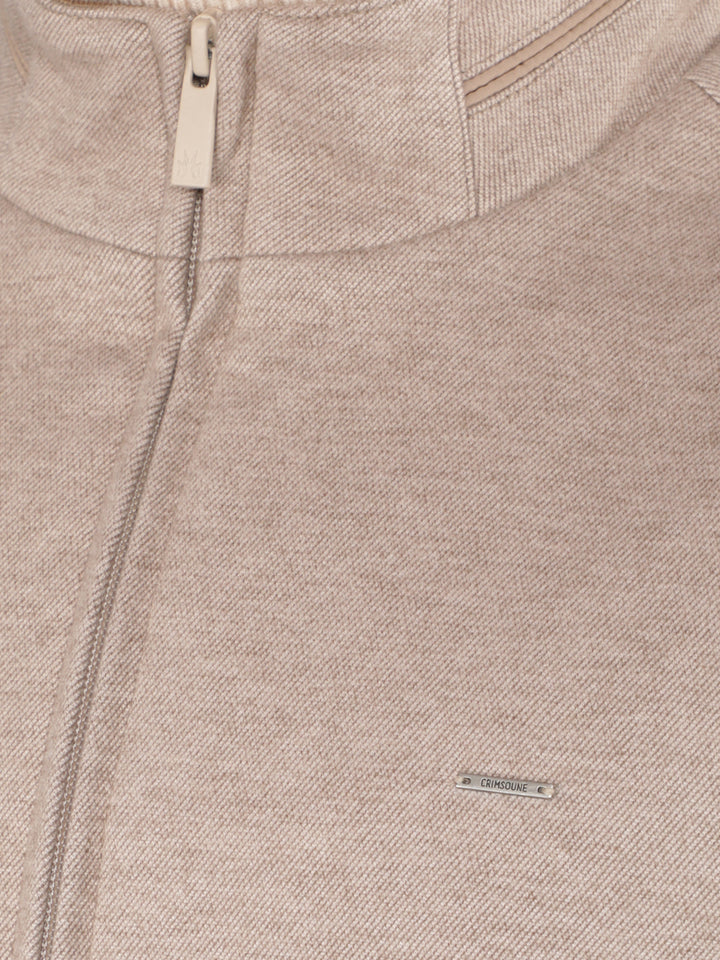 Beige Sleeveless Jacket-Men Jackets-Crimsoune Club