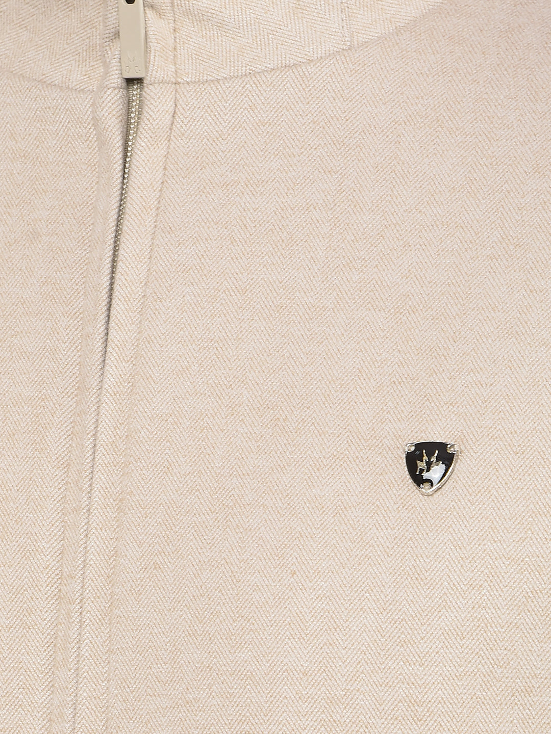 Beige Printed Jacket-Men Jackets-Crimsoune Club