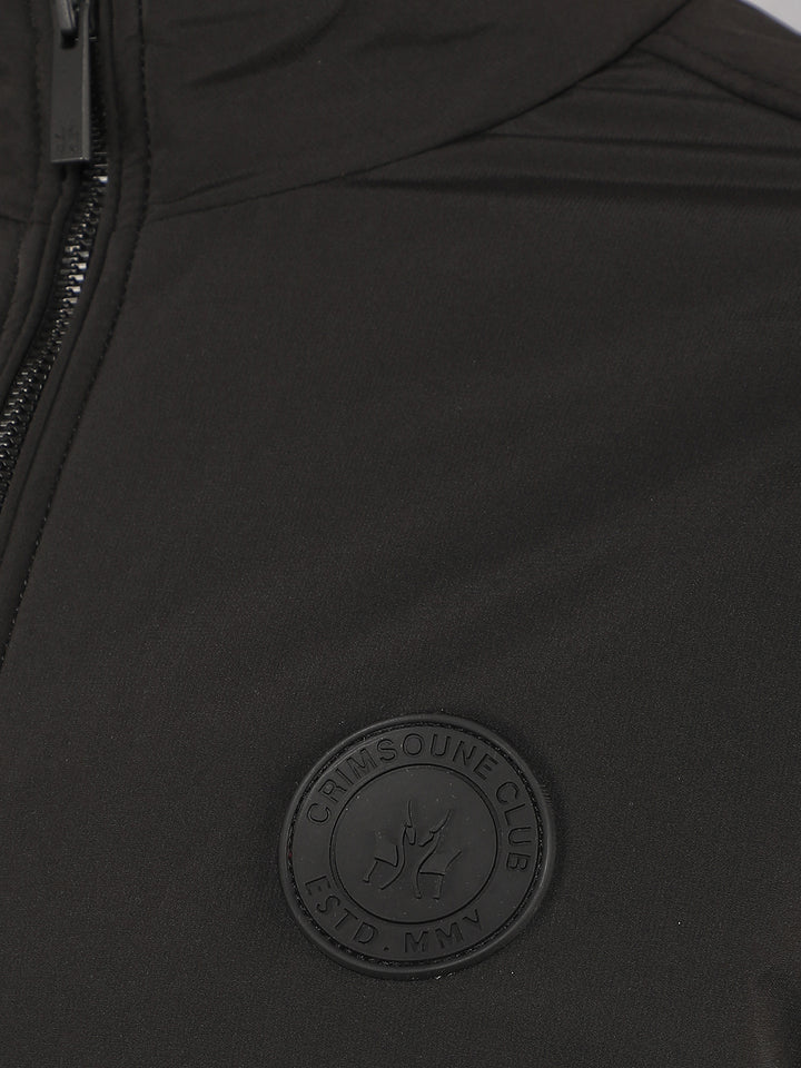 Black Bomber Jacket-Men Jackets-Crimsoune Club