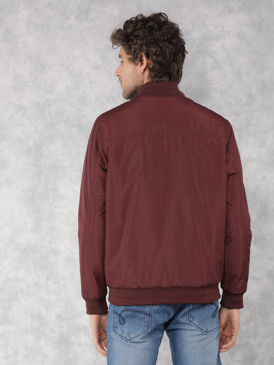 Vivid Wine Jacket-Men Jackets-Crimsoune Club